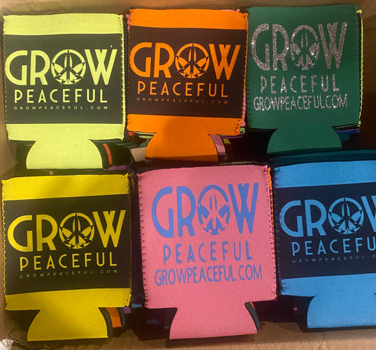 Grow Peaceful Can Koozie