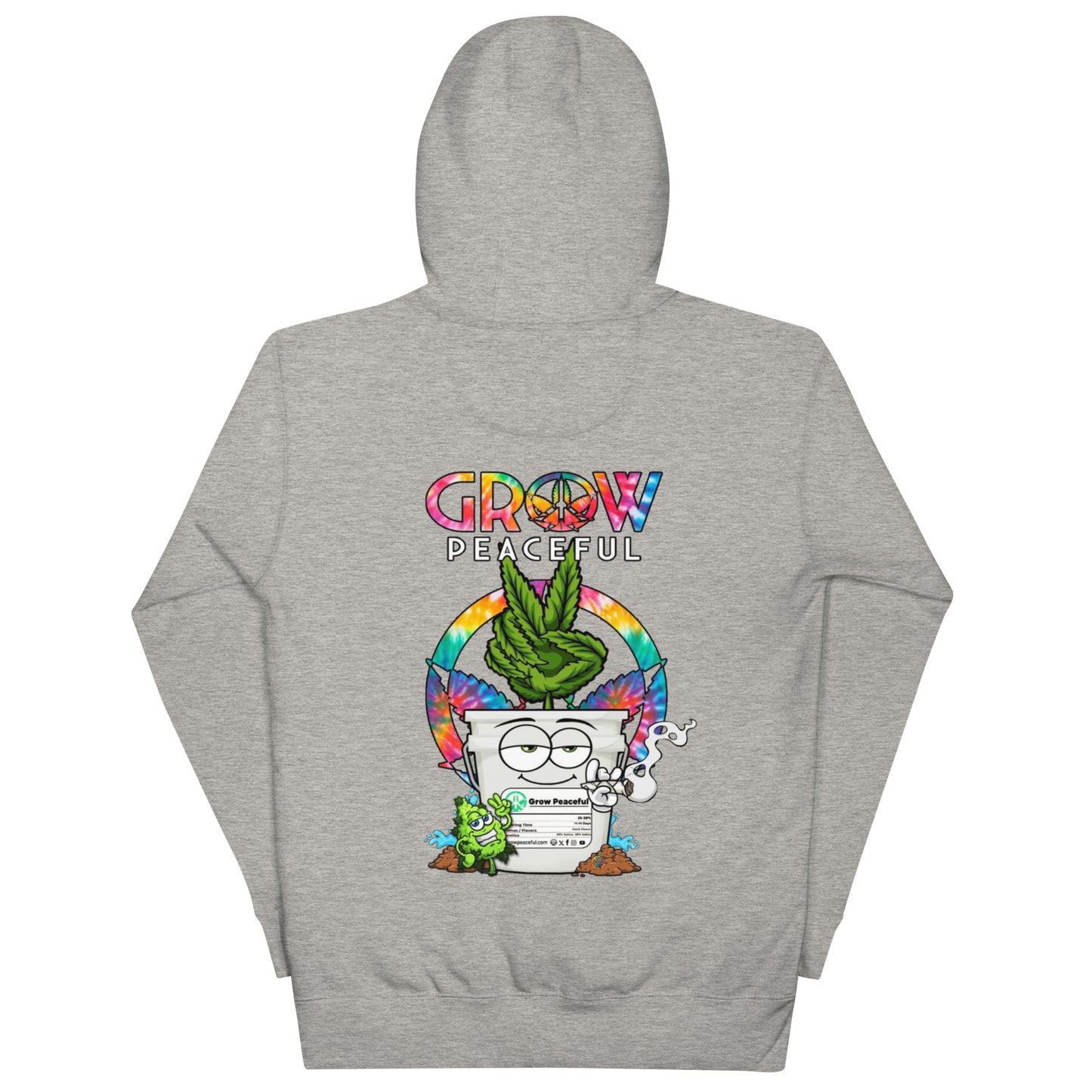 Grow Peaceful Bucket Design Hoodie