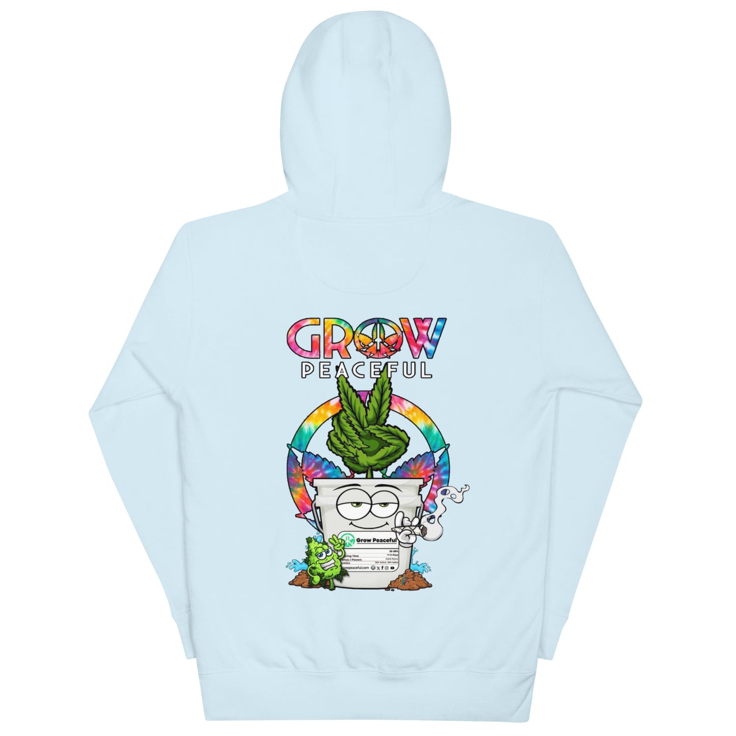 Grow Peaceful Bucket Design Hoodie