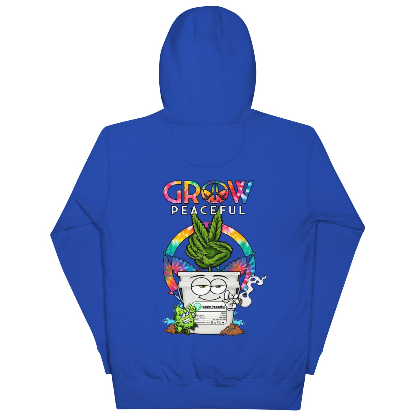 Grow Peaceful Bucket Design Hoodie