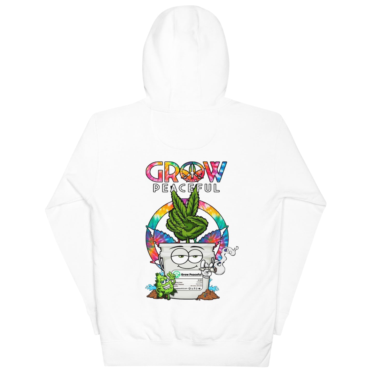 Grow Peaceful Bucket Design Hoodie